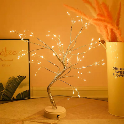 Fresh Nordic Style Tree Branch Light with Warm Yellow Bulbs - Lia's Room