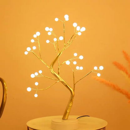 Fresh Nordic Style Tree Branch Light with Warm Yellow Bulbs - Lia's Room