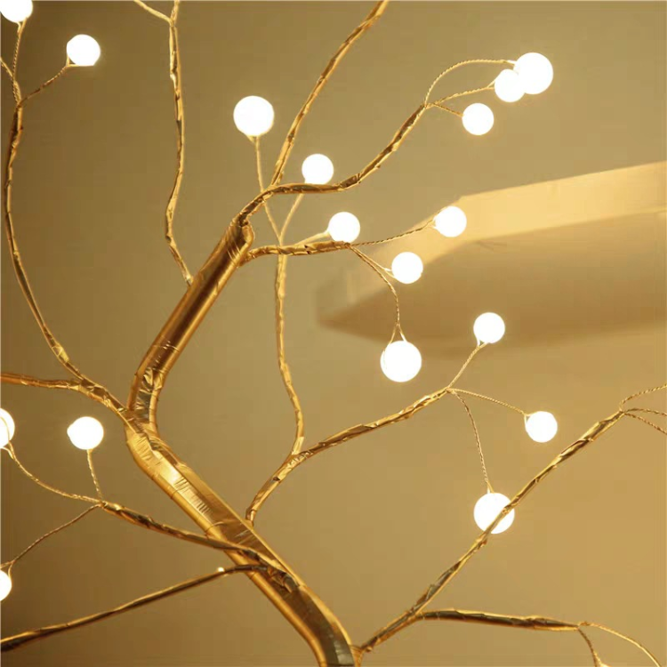 Fresh Nordic Style Tree Branch Light with Warm Yellow Bulbs - Lia's Room