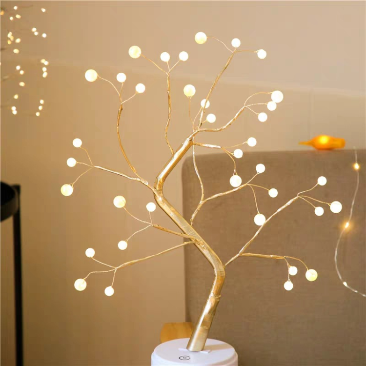 Fresh Nordic Style Tree Branch Light with Warm Yellow Bulbs - Lia's Room