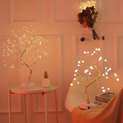 Fresh Nordic Style Tree Branch Light with Warm Yellow Bulbs - Lia's Room