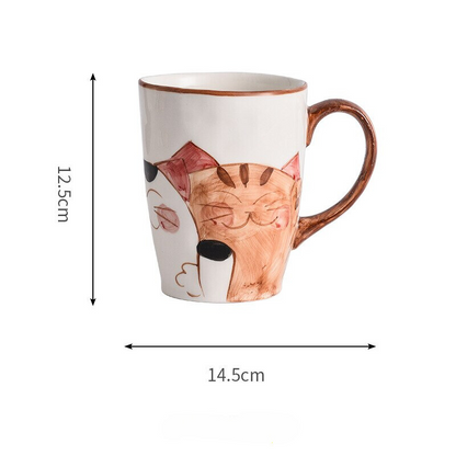 Purrfect Sips - Hand Painted Porcelain Cat Mug - Lia's Room