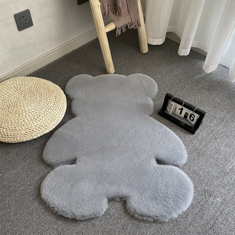 Cuddly Bear Shaped Rug Decorative Room Rug Floor Mat Bedroom - Lia's Room