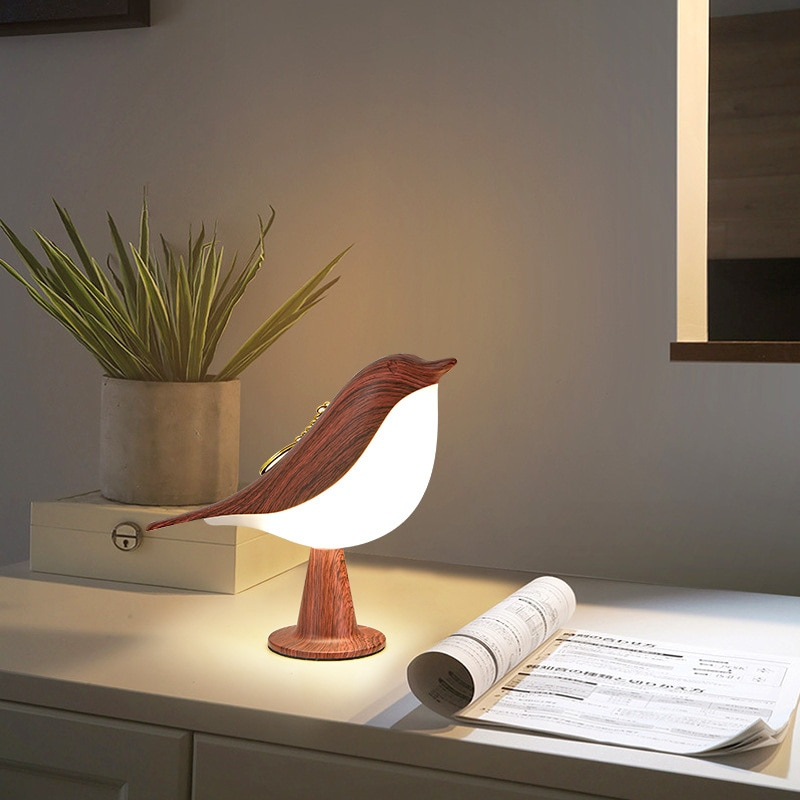 3 Colors Warm Wooden Bird Light - Lia's Room