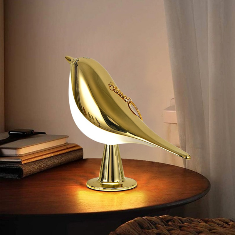 3 Colors Warm Wooden Bird Light - Lia's Room Gold