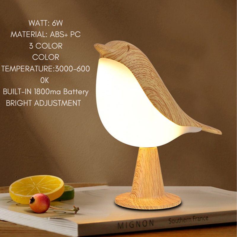 3 Colors Warm Wooden Bird Light - Lia's Room