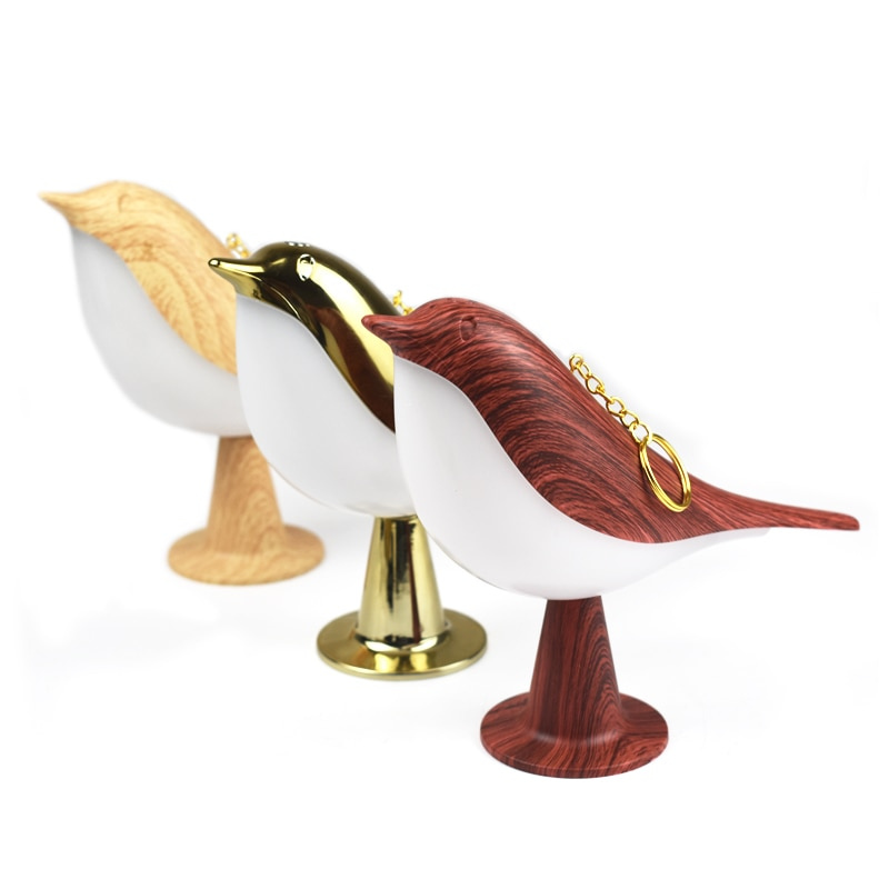 3 Colors Warm Wooden Bird Light - Lia's Room Side View