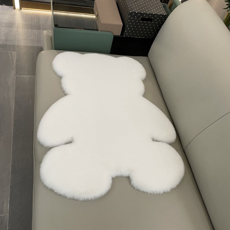 Cuddly Bear Shaped Rug Decorative Room Rug Floor Mat Bedroom - Lia's Room