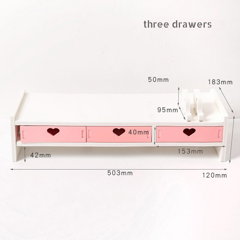 SweetKawaii Organization: Desk Organizer and Monitor Stand Combo - Lia's Room